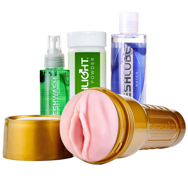 Complete set of fleshlight masturbator with lubes