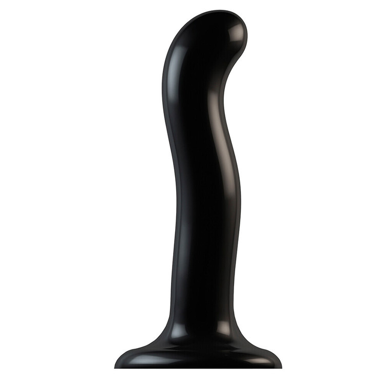 Prostate and G Spot Curved Dildo Large Black