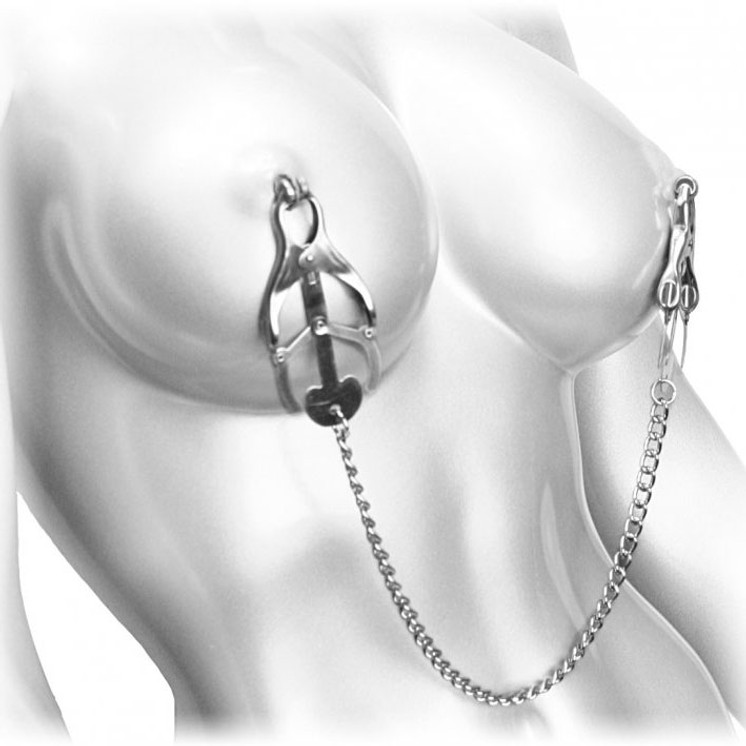 Sterling Monarch Nipple clamps bondage sex toy for women