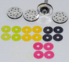 #1 RC Shock Rebound Valved Pistons 16mm, 6 hole, 1.4mm. Losi 8ight, HB, Serpent 2.0