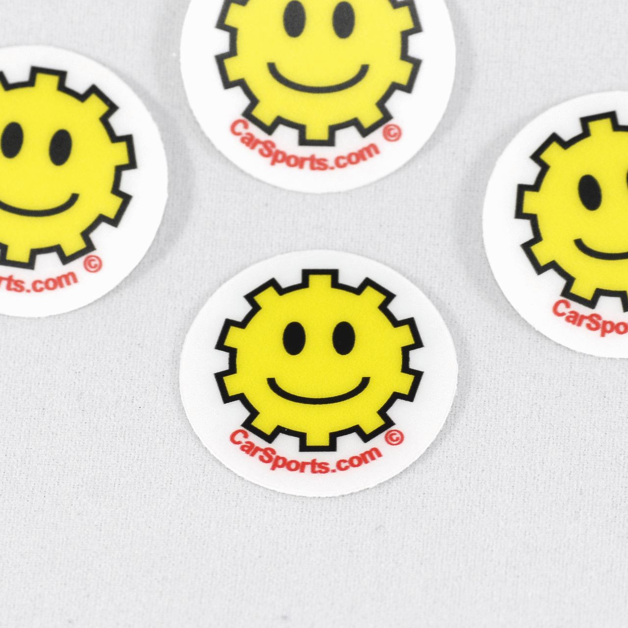 CarSports.com Gearhead Smiley Decal Stickers Set of 4 -- FREE Shipping