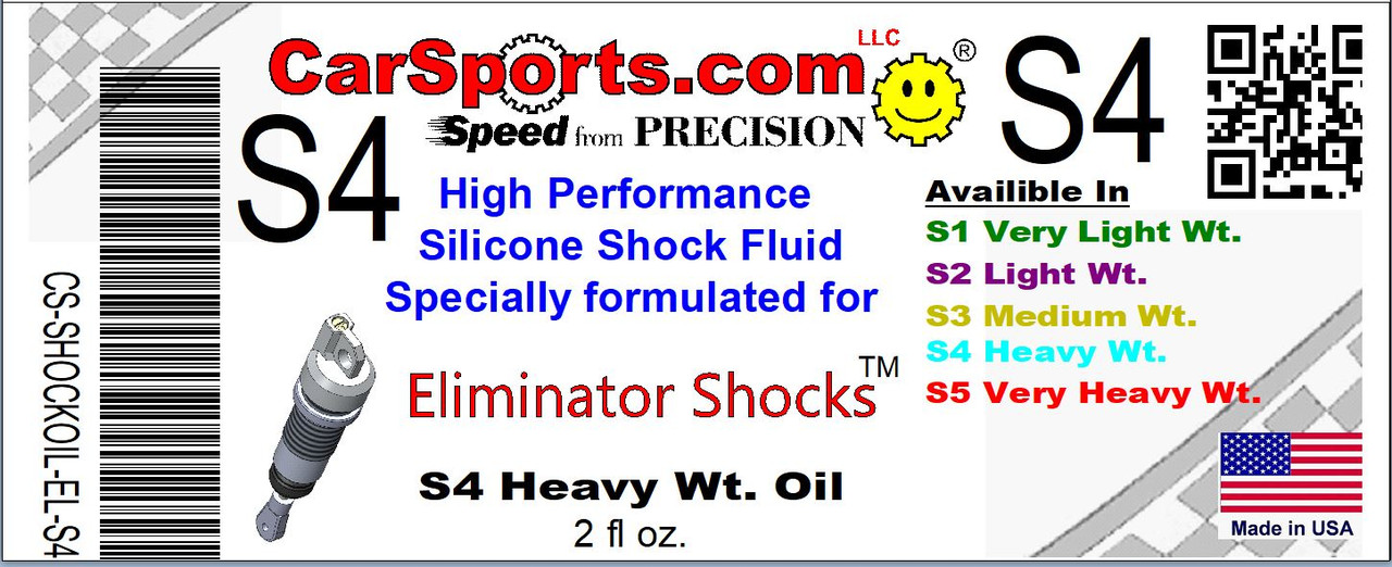 Eliminator RC Shock Oil S4 Heavy Weight - Cyan 2 fl oz. (CS-SHOCKOIL-EL-S4)