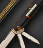 5 Blade, Antique Amber, 3 1/2" Closed; B.B. Wells Strand; Sheffield Knife