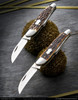 Bose, Tony 3 Blade Rodgers Whittler in Stag and Remington Bone, Serial #7 and #3 - SOLD 