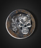 Bronze Coin with Skull, "Honor, Gratitude, Respect"