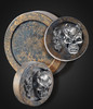 Bronze Coin with Skull, "Honor, Gratitude, Respect"