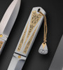 Tschager, Reinhard Integral Dagger by Reinhard Tschager with 24K Yellow Gold Inlays and Engraving by Valerio Peli, 8 7/8" 