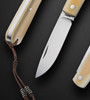 80%, F1 Shadow Folder with Westinghouse Ivorite Scales and Antique Amber Shield by Tom Ploppert