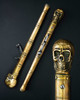 Very Rare, Day’s Patent, All-Brass Blunderbuss Style, Truncheon Percussion Pistol with Skull, Circa 1825 *NFS