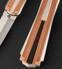 3/7 of Model: T-Rome, Folding California Dagger with Rose Gold and Antique Amber by Tore Fogarizzu