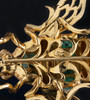 Massive, Antique Bumble Bee Brooch with 18K Gold, Emeralds and Ruby Eyes