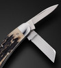 3 Blade, Stag Sowbelly Whittler Folding Slipjoint, Handmade by Bill Ruple, Hall Of Fame Inductee, 2022  ❗NEW, BLADE SHOW 2025