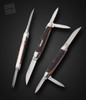 3 Blade, Lockback Whittler Folding Slipjoint with Remington Bone, Handmade by Bill Ruple, Hall Of Fame Inductee, 2022  ❗NEW, BLADE SHOW 2025