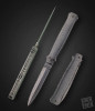 Turkish Damascus Automatic Folding Dagger by Jerry Rados