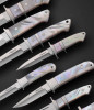 Set of Ten, Mother of Pearl Miniature Knives by Steve Johnson, Sold as a Set, by Steve Johnson