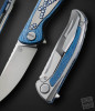 Hati CGG, Full-Sized, Lightweight Flipper-Folder with Titanium Inlay, Blue Alutex Inlay, MagnaCut, Collaboration Folder by Chris Reeve and Sergey Shirogorov ⚠️ Limited Edition ⚠️