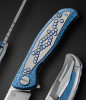 Hati CGG, Full-Sized, Lightweight Flipper-Folder with Titanium Inlay, Blue Alutex Inlay, MagnaCut, Collaboration Folder by Chris Reeve and Sergey Shirogorov ⚠️ Limited Edition ⚠️