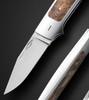 Amber Inlay with 18kt Gold Shield, Pins & Back Spacer and Rose Gold Lock Bar by Dietmar Kressler, S/N #1