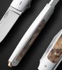 Amber Inlay with 18kt Gold Shield, Pins & Back Spacer and Rose Gold Lock Bar by Dietmar Kressler, S/N #1