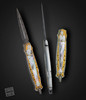 Warren Osborne Custom Knife Pearl Inlaid Dagger Engraved by Jon Robyn