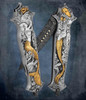 Osborne, Warren Automatic Lockback Dagger with Mermaids and Ocean Scene Engraved by Simone Fezzardi - SOLD 