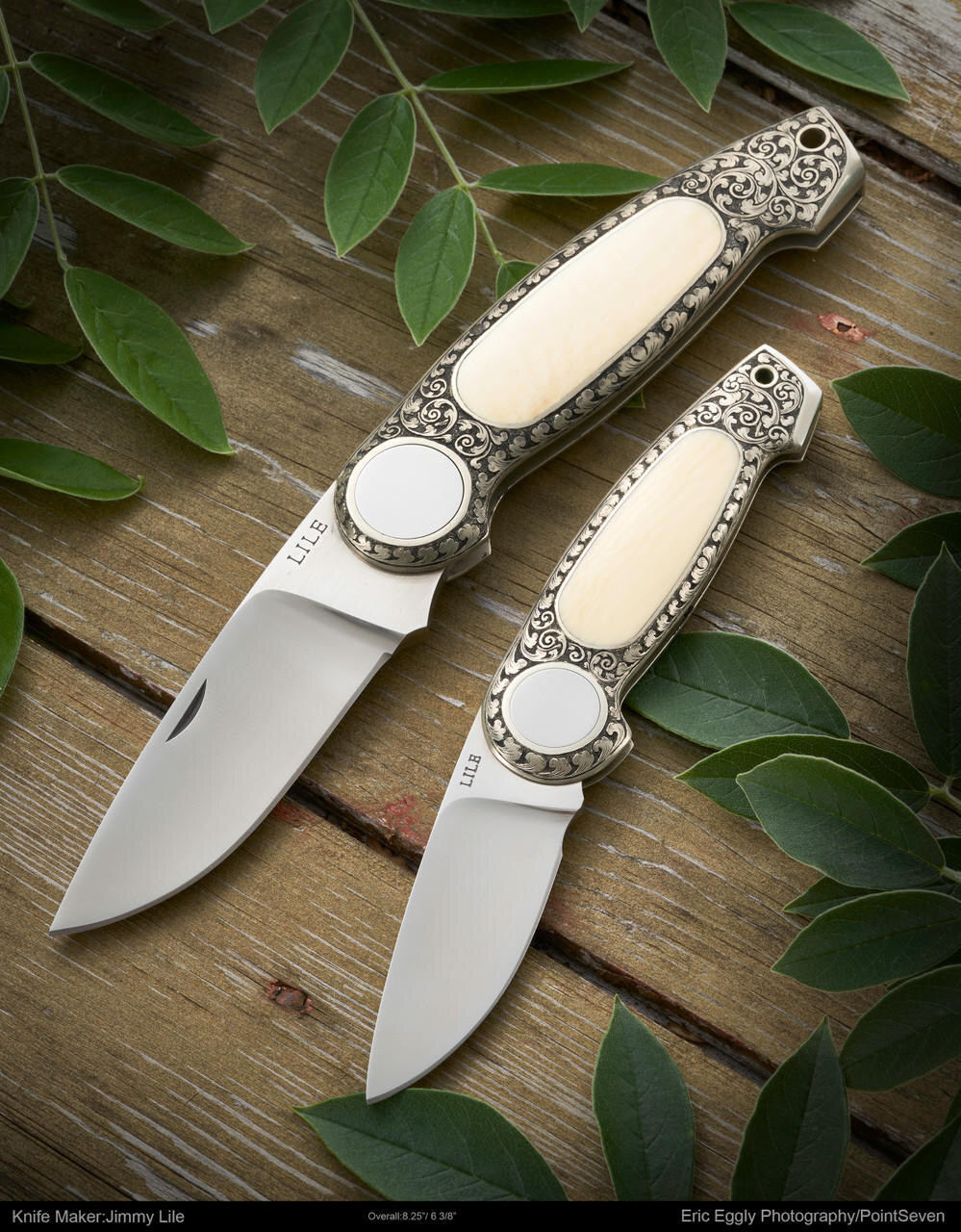 Lile, Jimmy, Mammoth Button Lock Folding Knife Set - SOLD Knife