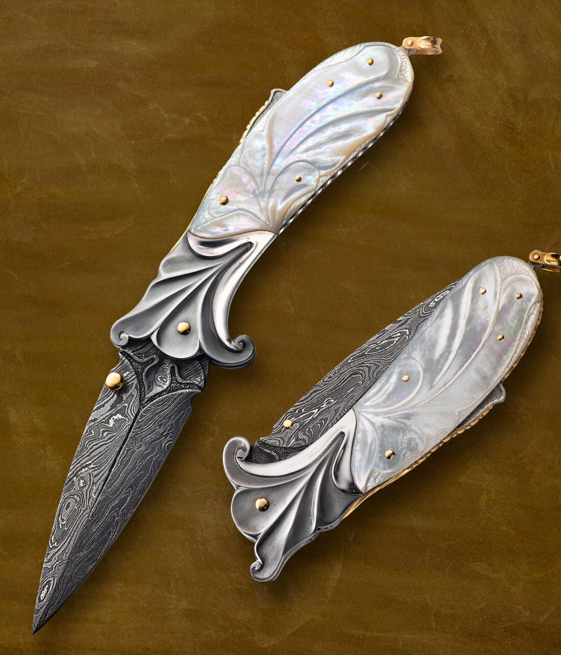 Fuegen, Larry, Fuegan, Larry - Carved Mother of Pearl Damascus