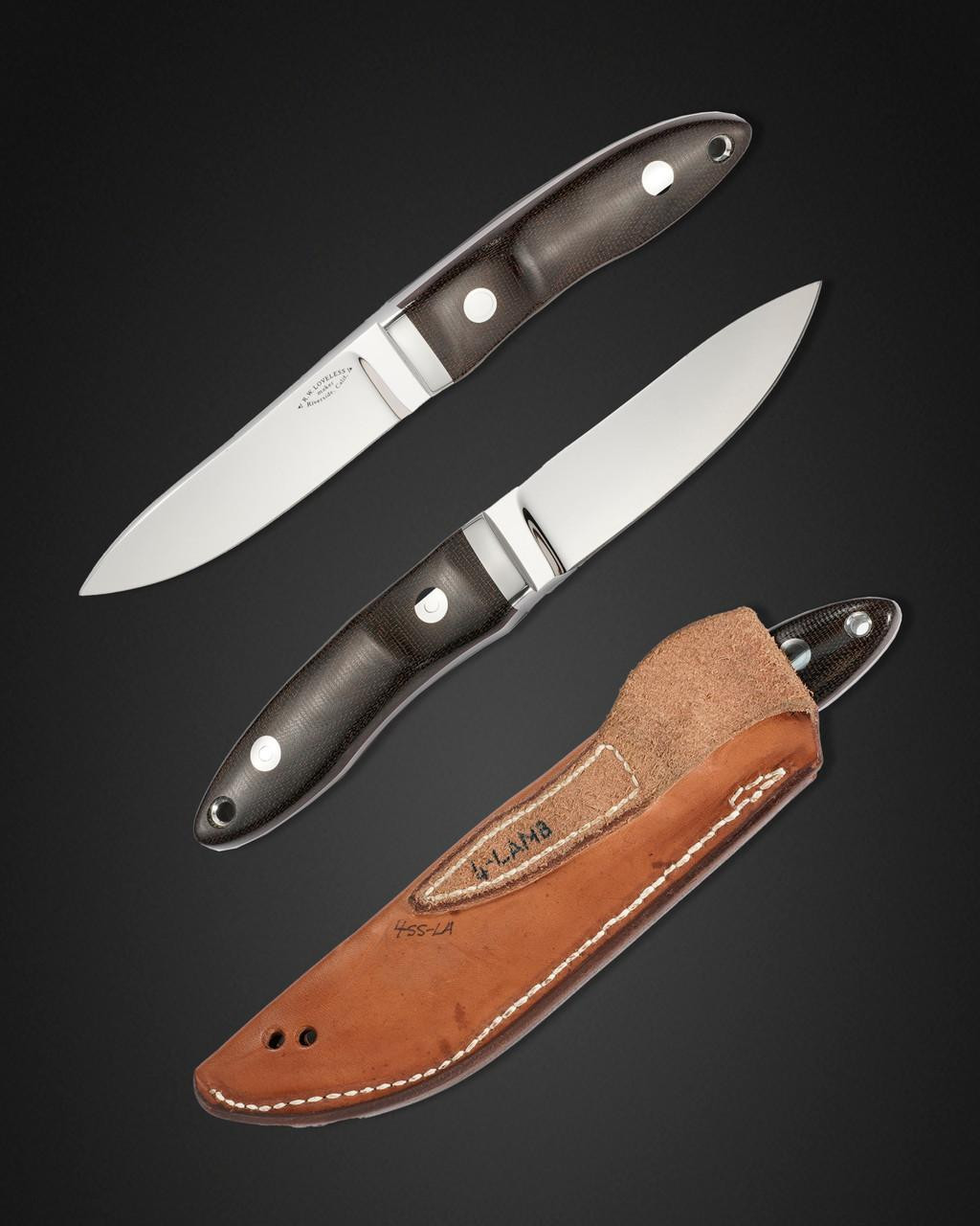 亮*様 【新品 レア】WANTKEY CAMP SBS ballistics L Loveless, R.W., Bob, Improved Handle Lamb Semi-Skinner, Dark Green