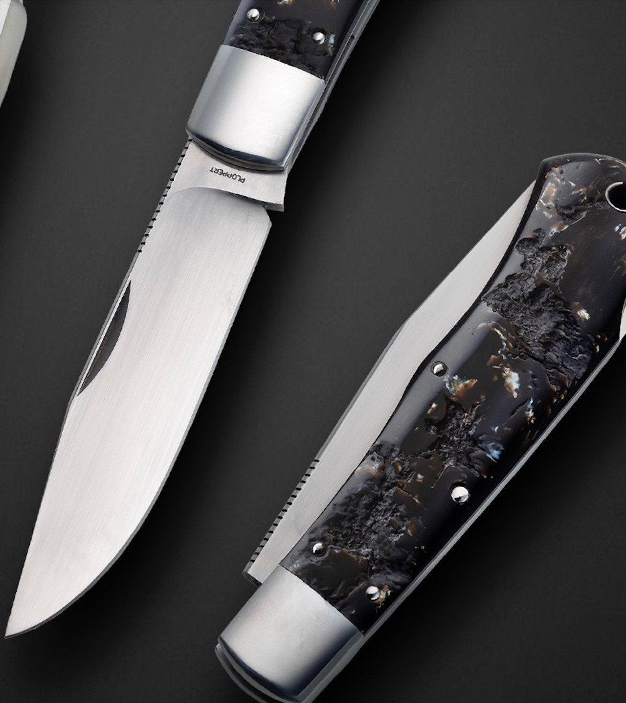 Ploppert, Tom, R1306 A2 Slipjoint Folder with African Cape Buffalo