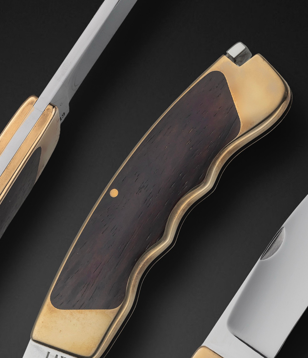 ノデルデザイン 新品 3ndelier blade(Brass ver) Lake, Ron, Brass Interframe with Ironwood, Tail Lock by Ron Lake