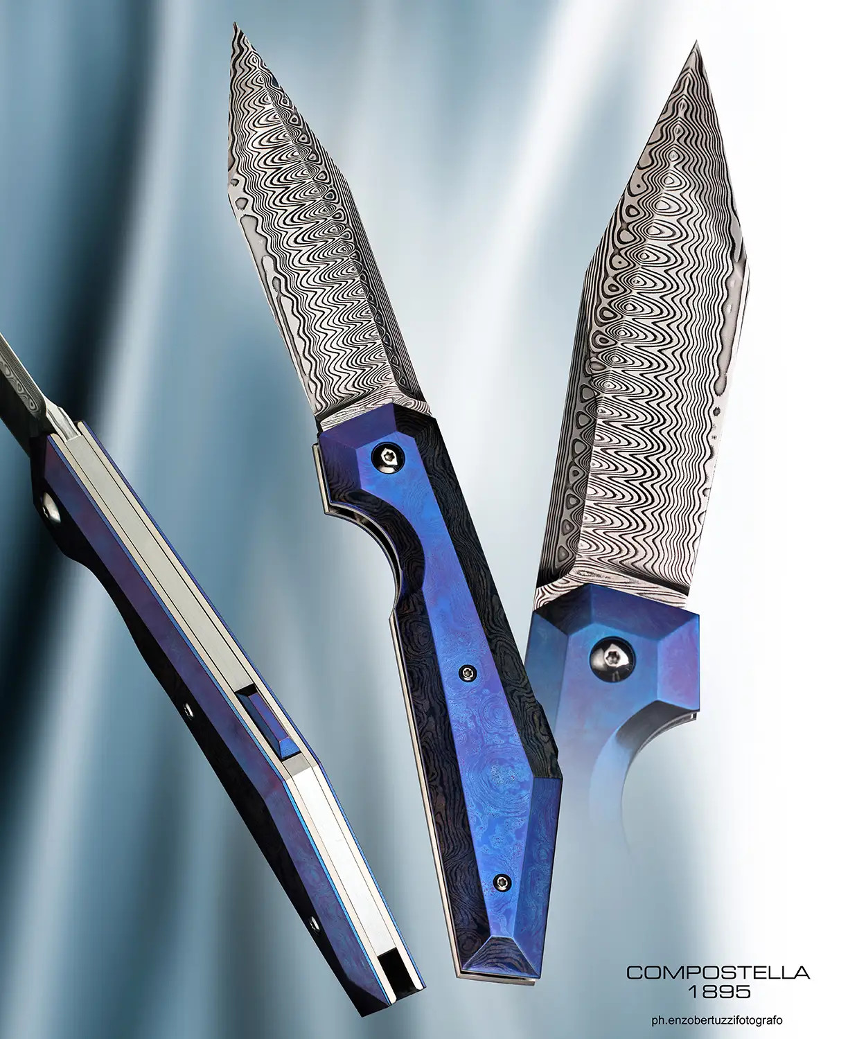 Compostella, Stefano, SquareXL Folder with Anodized Timascus by