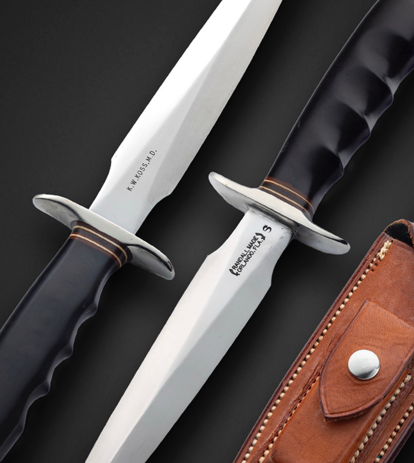 Randall Made Knives, Model 2-7 with RARE Stainless Steel Guard and