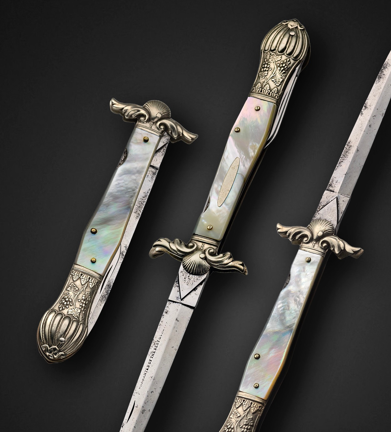 IXL, W. Crown R. George Wostenholm Improved Cutlery, Rare Pearl