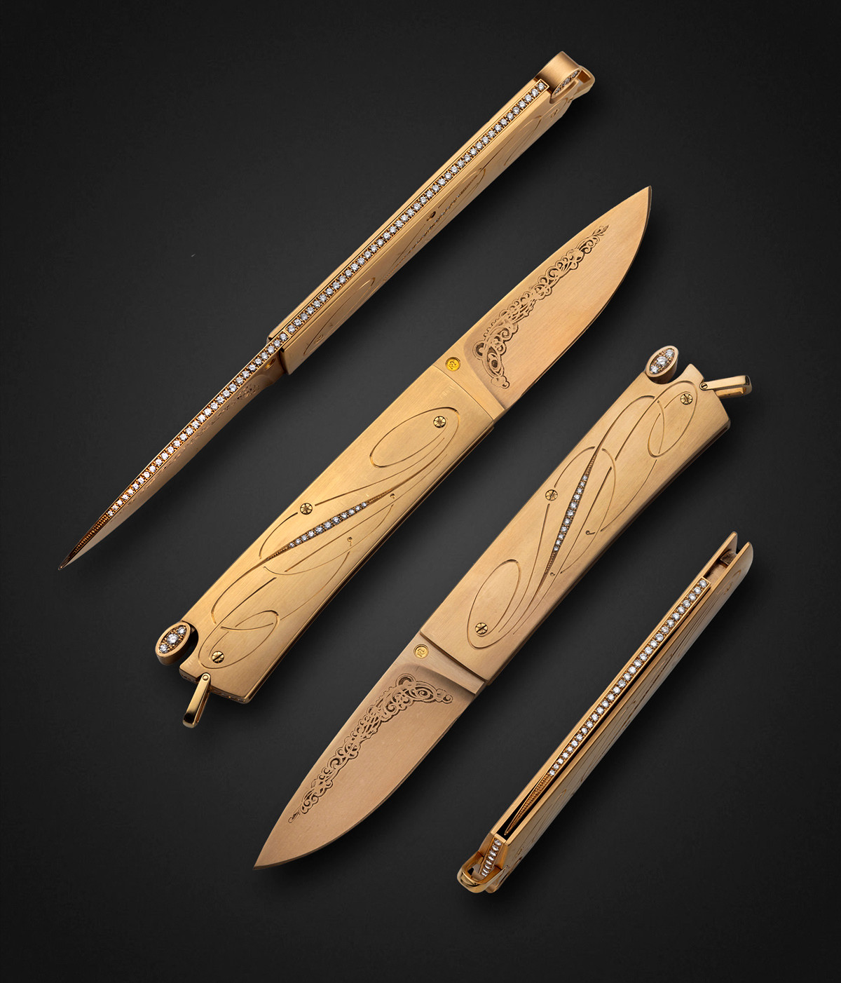 Tschager, Reinhard, 18K Solid Yellow Gold Folder by Reinhard