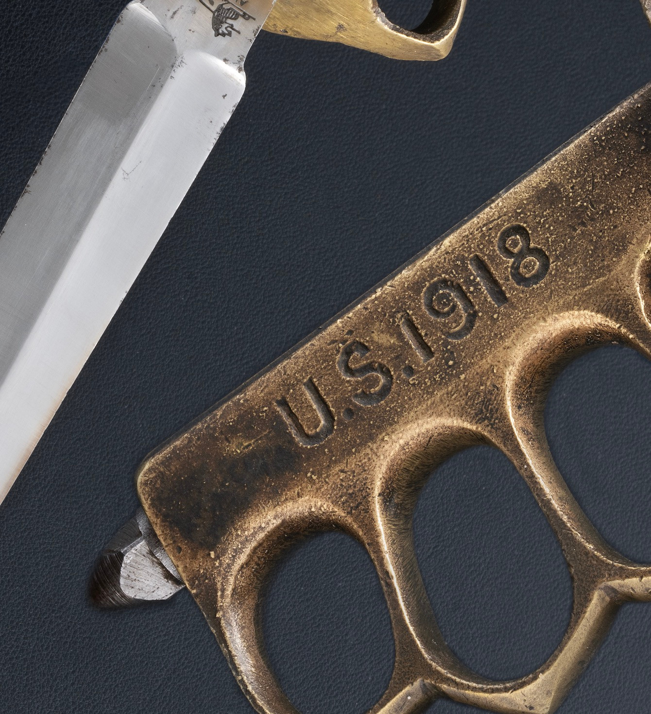 AuLion, Rare, Trench Knife, WWI, Stamped: 