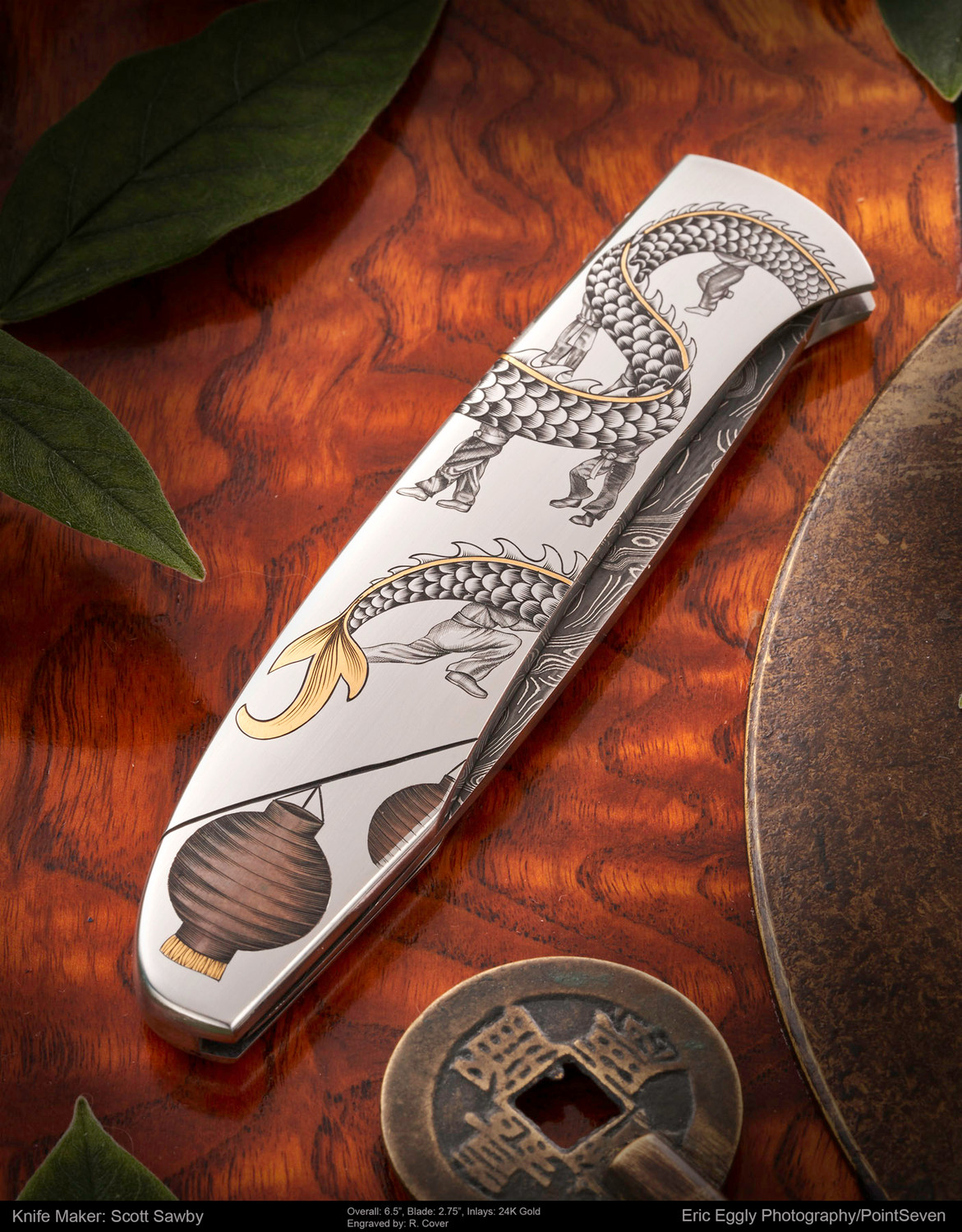 Sawby, Scott, Dancing Dragon Folder by Scott Sawby, Engraved by