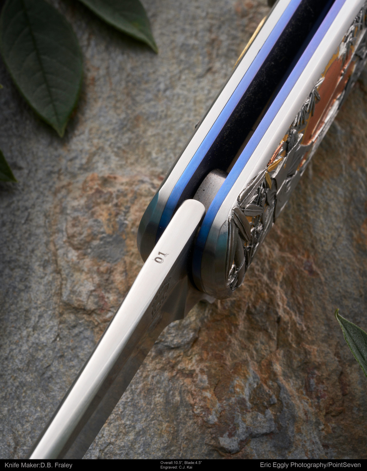 Fraley, D. B., Samurai Flipper, Engr: C.J. Cai, Number 01 Knife