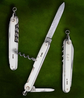 Drew & Sons, Piccadilly Circus, Sheffield, Hallmarked Multiblade, Sterling Knife, c. 1870-80's