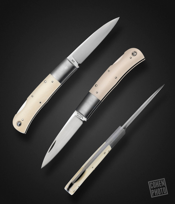 Lockback Folder, 7.25" with Antique Mammoth
