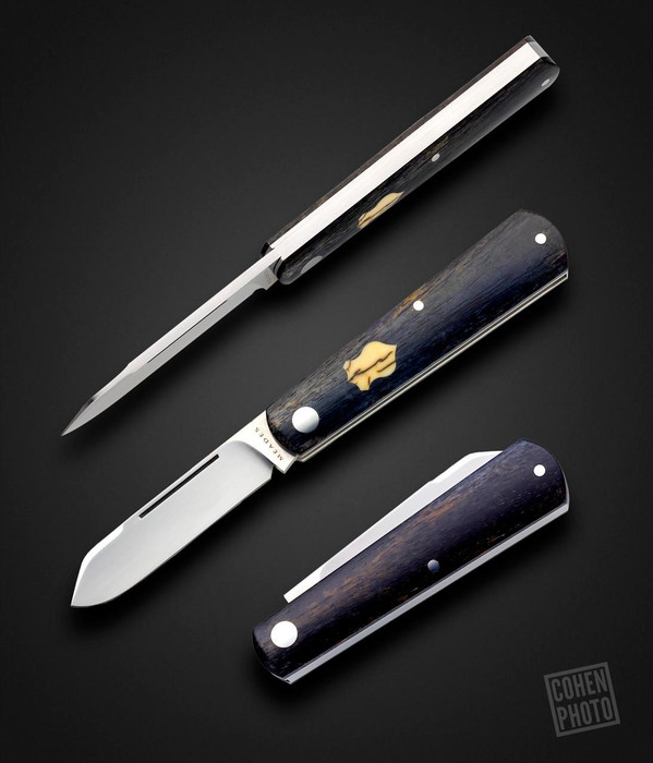 Meades Knives, Thys Meades Barlow Slipjoint, 3 5/8 inch, Giraffe Bone Scales, NEW! From Blade Show Atlanta, 2024 Meades Knives, Thys Meades Barlow Slipjoint, 3 5/8 inch, Giraffe Bone Scales, NEW! From Blade Show Atlanta, 2024