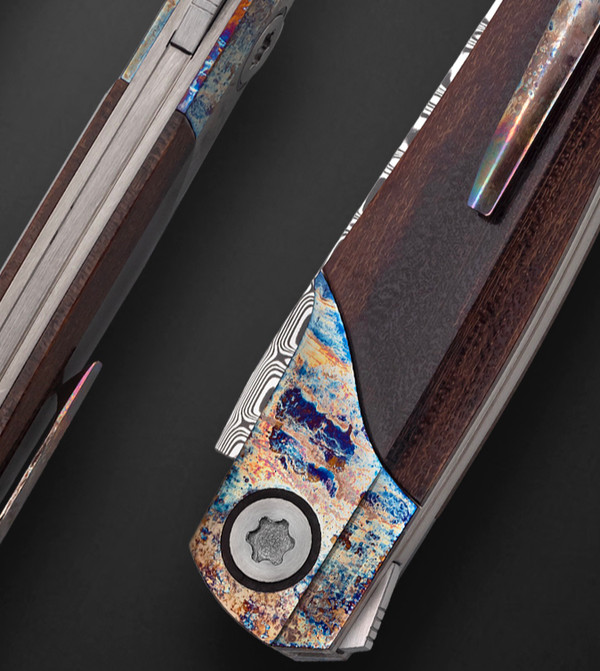 THORN TRS with Damasteel Odins Eye Damascus, Vintage Micarta, Titanium Bolsters, Hidden Hardware, Hand-Machined Titanium Pivot Screws, Handmade by Carlos Queiros of Portugal & Award Winner  NEW❗️Blade Show 2025