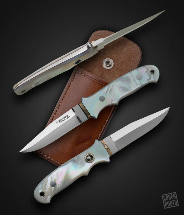 New York Special with Pearl & Custom Sheath by Steve Johnson