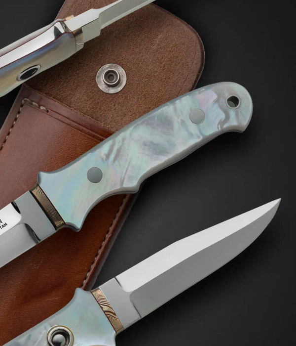 New York Special with Pearl & Custom Sheath by Steve Johnson
