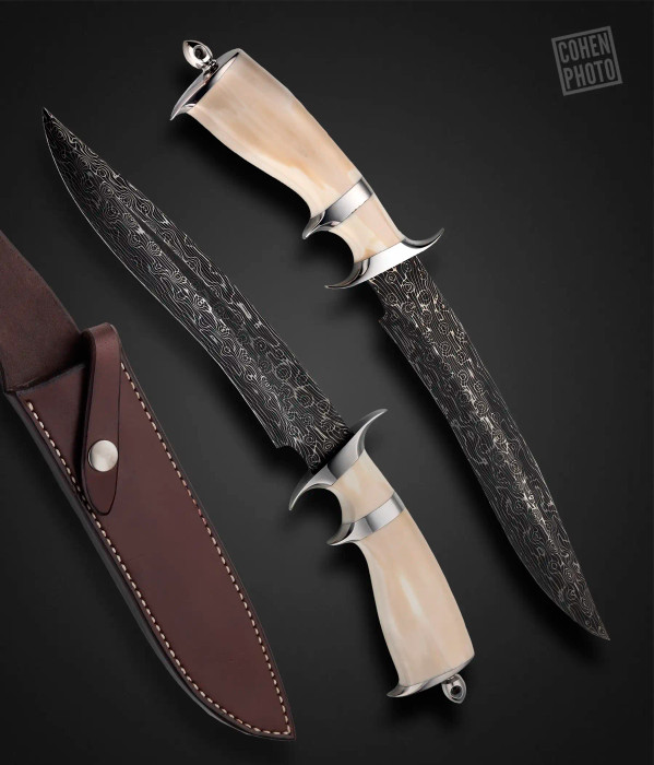 Subhilt, 14.5" OA, with Antique Mammoth by Jim Siska, Back of Sheath Reads, #05 Subhilt, 14.5" OA, with Antique Mammoth by Jim Siska, Back of Sheath Reads, #05