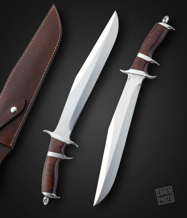 Ironwood Subhilt, 18.75" OA, by Jim Siska, 12 on Back of Sheath Ironwood Subhilt, 18.75" OA, by Jim Siska, 12 on Back of Sheath