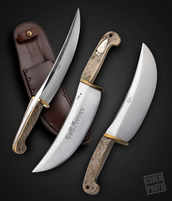 One of a Kind Camp Knife by William Wales (Bill) Scagel), with Moose Handle, Silver Arrowhead Shield, Custom Made for Famous Sportsman, Ed.G.Moore, Circa 1923; Sold Out of VL&A, Chicago, ❗RARE❗PUBLISHED❗ One of a Kind Camp Knife by William Wales (Bill) Scagel), with Moose Handle, Silver Arrowhead Shield, Custom Made for Famous Sportsman, Ed.G.Moore, Circa 1923; Sold Out of VL&A, Chicago, ❗RARE❗PUBLISHED❗
