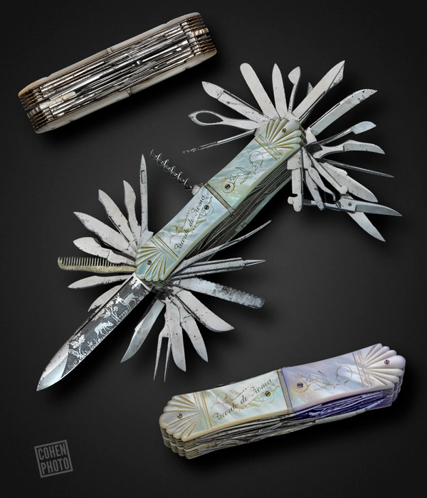 German Multi  Blade Knife, Circa 1800's