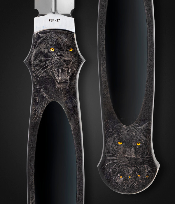 Overeynder Black Panther Dagger - Hochstrat Engraved