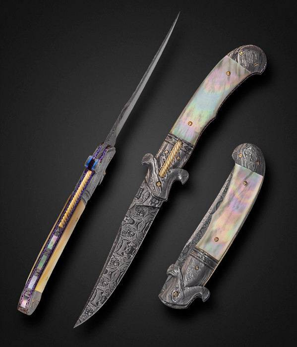 Mother of Pearl & Damascus Auto