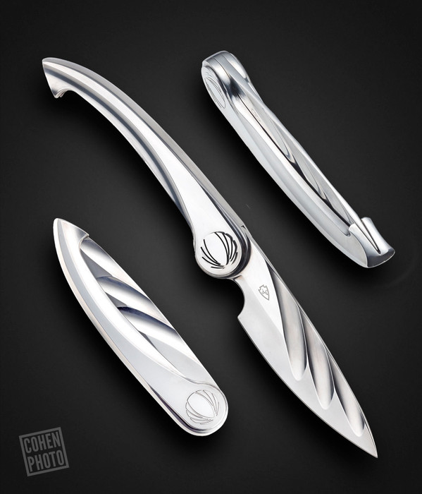 Large, Multi-Position Folder in Stainless Steel, by Ray Appleton